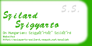 szilard szigyarto business card